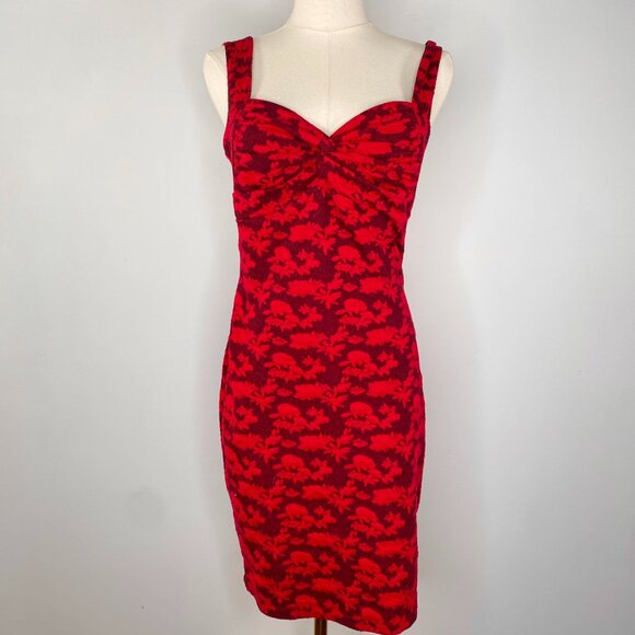 Candie’s -  Red Floral Pin-up Dress - Picture 1 of 7